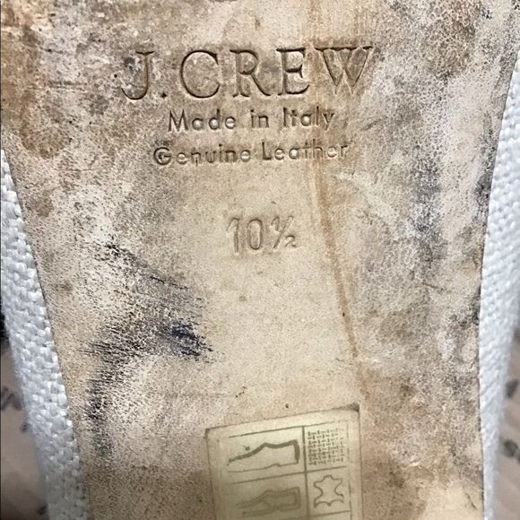 J. Crew White Fabric Flats Size 101/2 - Picture 10 of 10